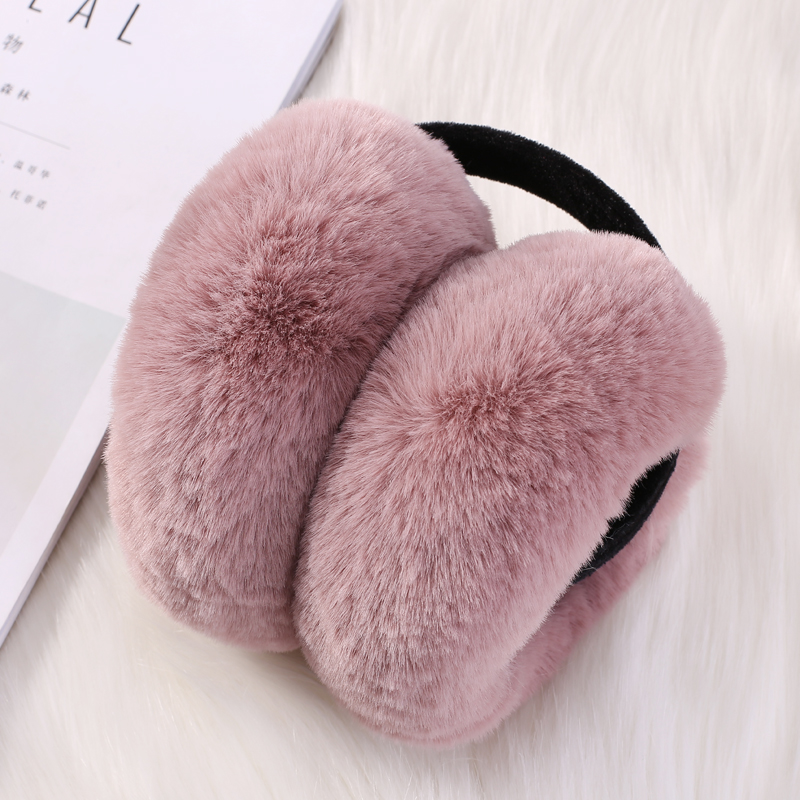 The new Korean version of the foldable earmuffs women's autumn and winter cute earmuffs imitation rabbit fur warm earbags for men and women ear cover ear warmer