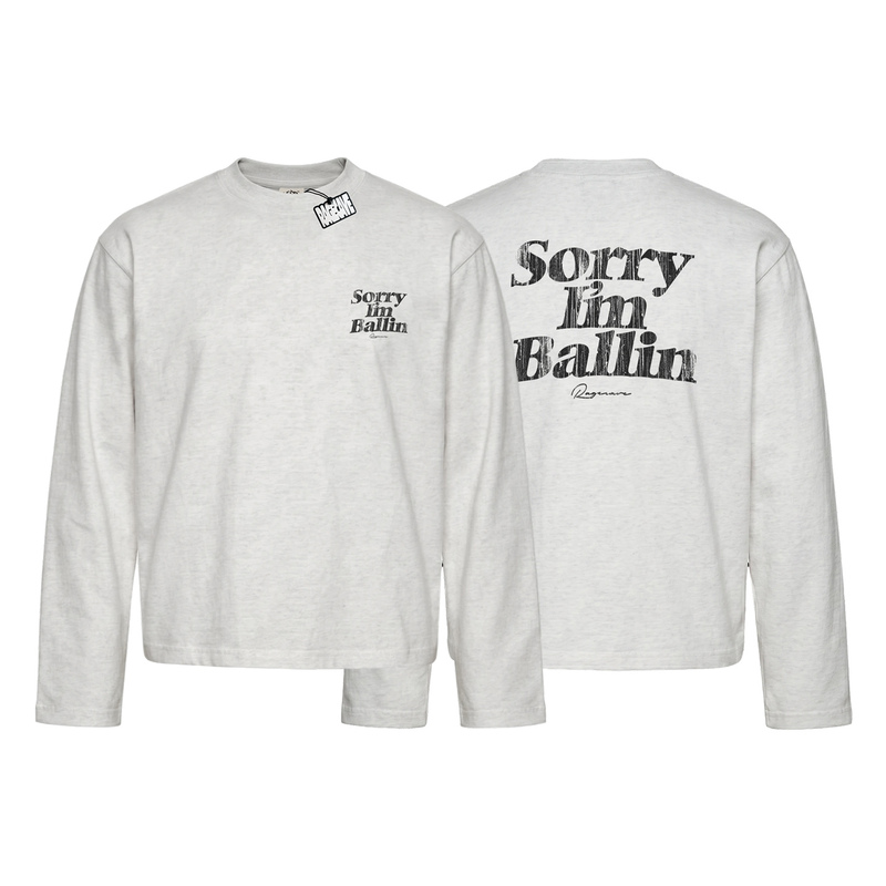 Ragecave Autumn and Winter Sorry Series American Retro Basketball Sports Couple's Round Neck Tops Long-Sleeved T-Shirts for Men and Women Ragecave Autumn and Winter Sorry Series American Retro Basketball Sports Couple's Round Neck Tops Long-Sleeved T-Shirts for Men and Women