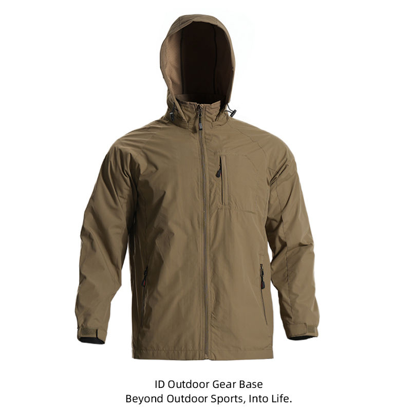 Outdoor Sports Tactical Softshell Jacket, Thin Style, Windproof, Waterproof, Wear-Resistant Mountaineering Jacket, Workwear Jacket for Men