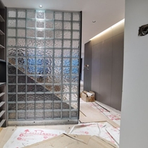 Partition wall toilet glass brick transparent porch background wall decoration solid color partition wall brick bubble brick