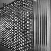 Hot melt transparent rectangular double-sided colored glass brick partition wall screen frosted factory direct solid curtain wall