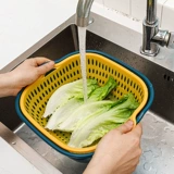 Двухэтажная пластиковая сушилка, квадратная корзина для домашнего использования, комплект, скандинавский стиль, 3 предмета