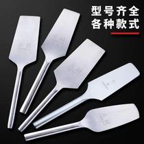 Stainless steel brick knife round handle single-sided trowel large and small masonry mud hydraulic wall building light and thin pad Jiang wall brick cutting knife