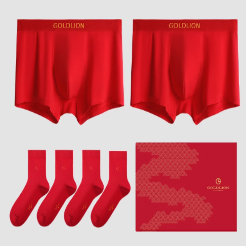 金利来本命年男士大红