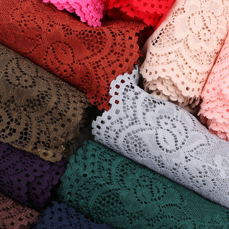 Dress lengthened edge decorated with black lace side clothesdiy handcrafted lace dress dress diy cotton fabric strip