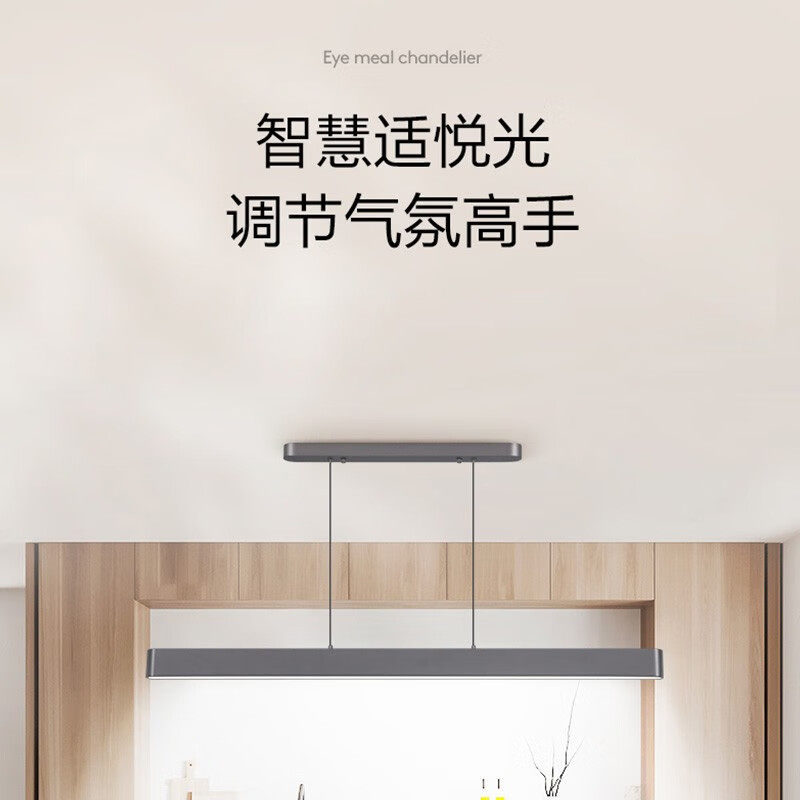 Panasonic Full-Spectrum Modern Minimalist Light Luxury Dining Room Lamp Nordic Creative Long Strip Lighting Dining Room Chandelier