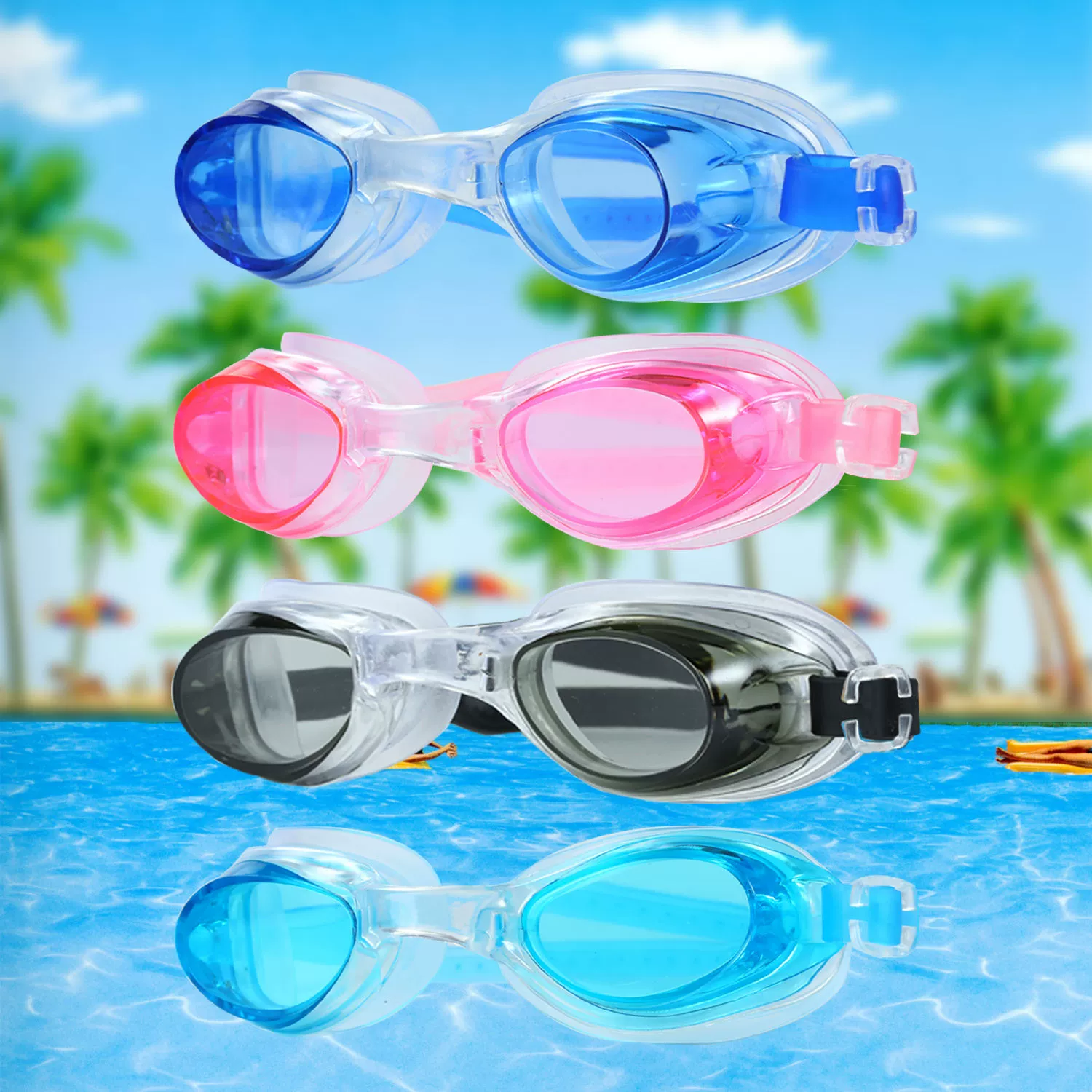 Hai gói / một gói [gửi nút tai] kính bơi người lớn không thấm nước kính bơi trẻ em silicone - Goggles