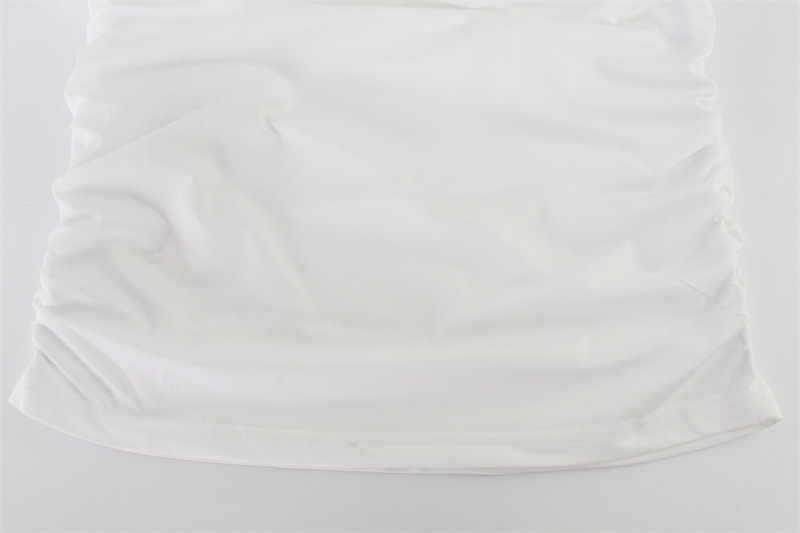 Women's Fashion Elegant Mature Style Ruched Design Versatile Slim Fit Strap Bodycon Long Sexy Tight Dress_voghion.com