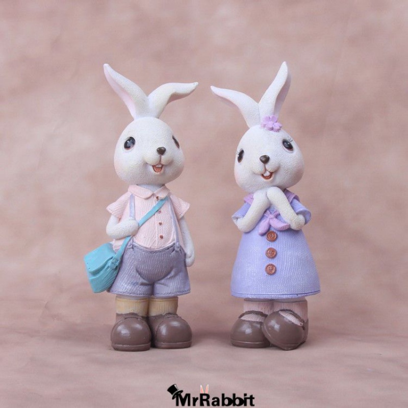 Garden Courtyard Landscape Garden Landscape Garden Pendulum simulation rabbit resin Animals Sculpture Fields Garden Furnishing Crafts Gift Hem Decorations decorations