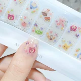 Мультяшные наклейки для ногтей для маникюра, милые накладные ногти, гель-лак для ногтей, коллекция 2023