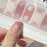 Чай с молоком, кролик, наклейки для ногтей, мультяшные накладные ногти, трехмерный гель-лак для ногтей, готовый продукт