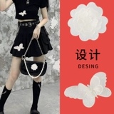 Белый модный узор из органзы, нашивка, одежда, кружево, ремонт, декоративная вышивка, цветок, бабочка, ткань, нашивка