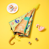 New childrens automatic umbrella Cute cartoon umbrella Primary school student vinyl kindergarten baby waterproof cover sun umbrella