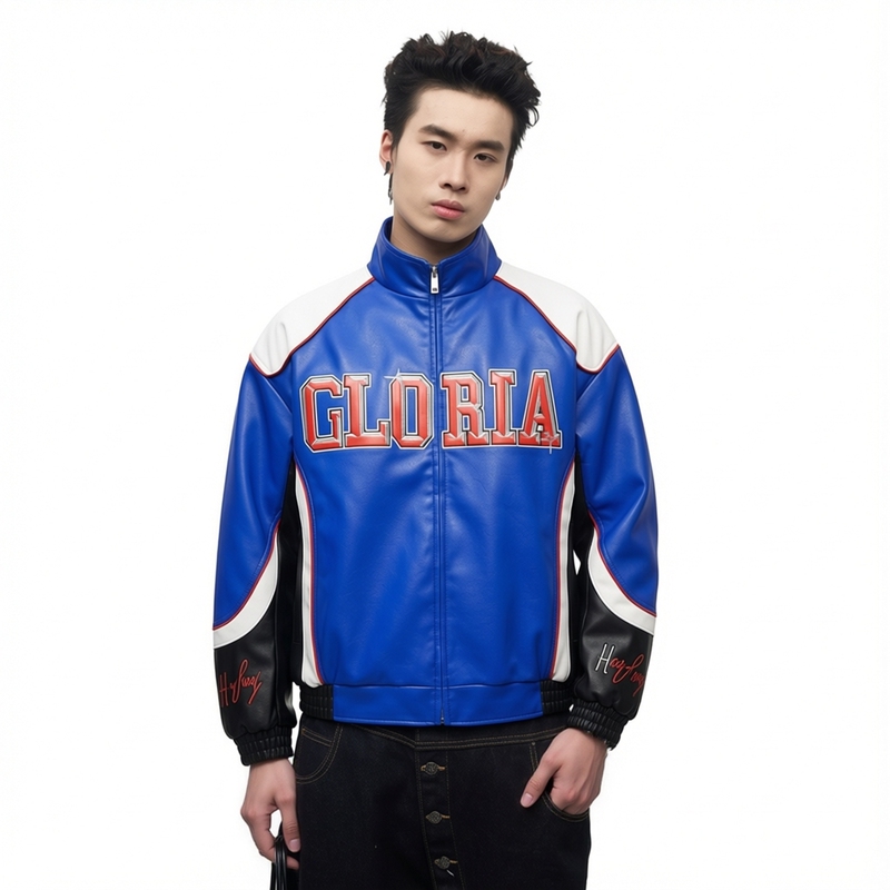 Kendrick Lamar Super Bowl Concert European and American Hip-Hop Style Trendy Leather Jacket Kendrick Lamar Super Bowl Concert European and American Hip-Hop Style Trendy Leather Jacket