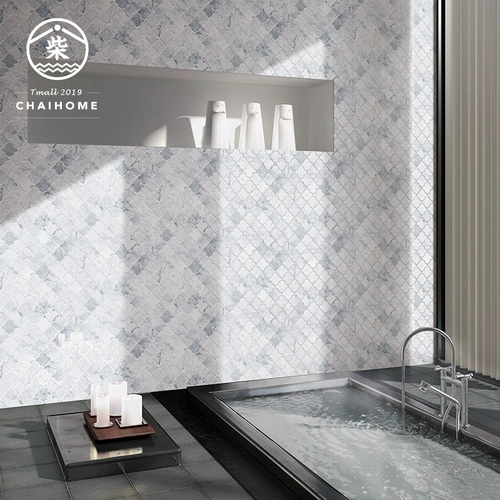 小火柴 Северные облака белый мраморный камень каменный камень мозаика легкая роскошная плитка стена тибетская кирпичная гостиная кухня туалет туалет