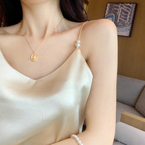 (Mulberry Silk) camisole vest female spring suit with suit loose hanging feeling bottoming silk vest ins tide