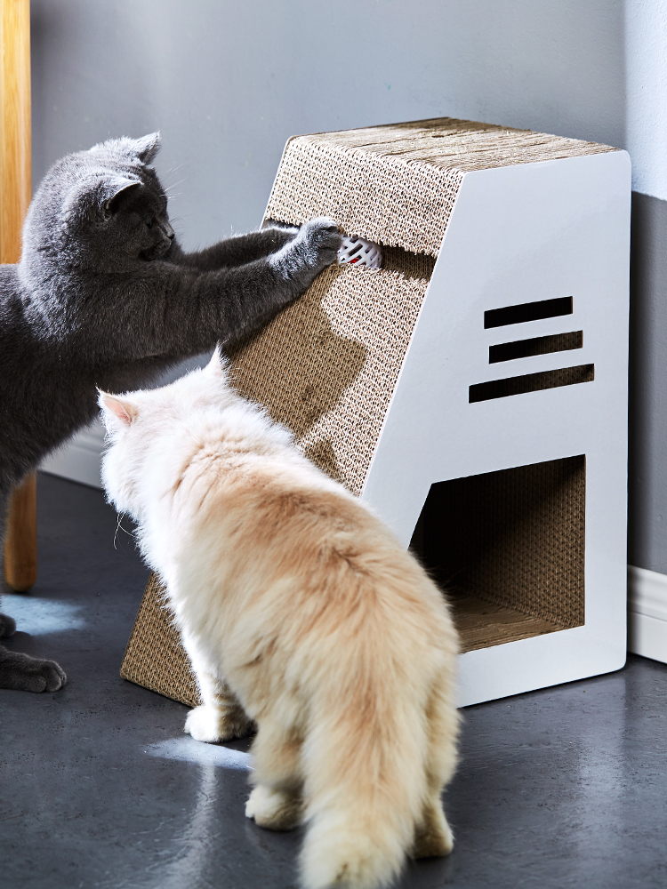 Cat Scratching Board Claw Grinder Vertical Wear-Resistant Multifunctional Oversized Cat Litter No Chip Corrugated Paper Bite-Resistant Cat Supplies