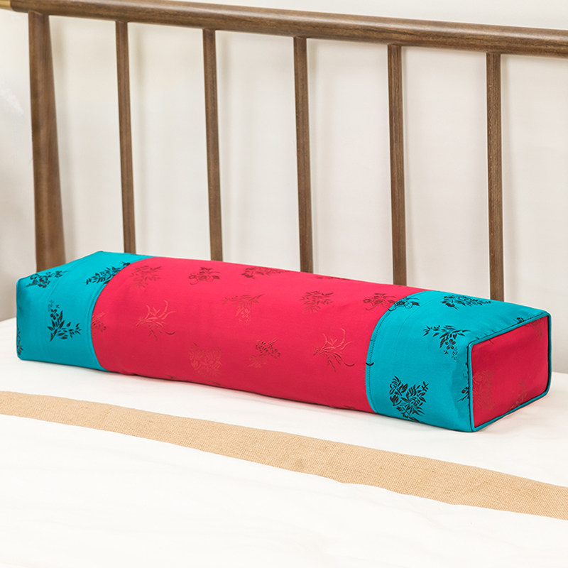 Mibo Chinese Rectangular Buckwheat Pillow Damask Pillowcase Chrysanthemum Herb High Pillow Antique Sleep Single Hard Pillow