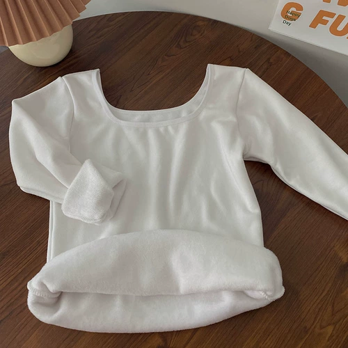 Цветное утепленное базовое приятное телу термобелье, демисезонный лонгслив, футболка, в западном стиле