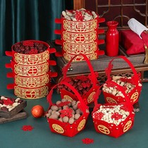 Engagement arrangement Decorative Pendulum items Hand basket Festive Sugar Dry Fruits Combined Mold Pendulum Bed Press Bed Decoration Small Basket