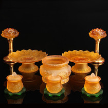 Buddha front for use with water glass vase for pan-incense stove ancient method glazed lotus Buddha Hall temple dedicated to the financial god Guanyin pendulum