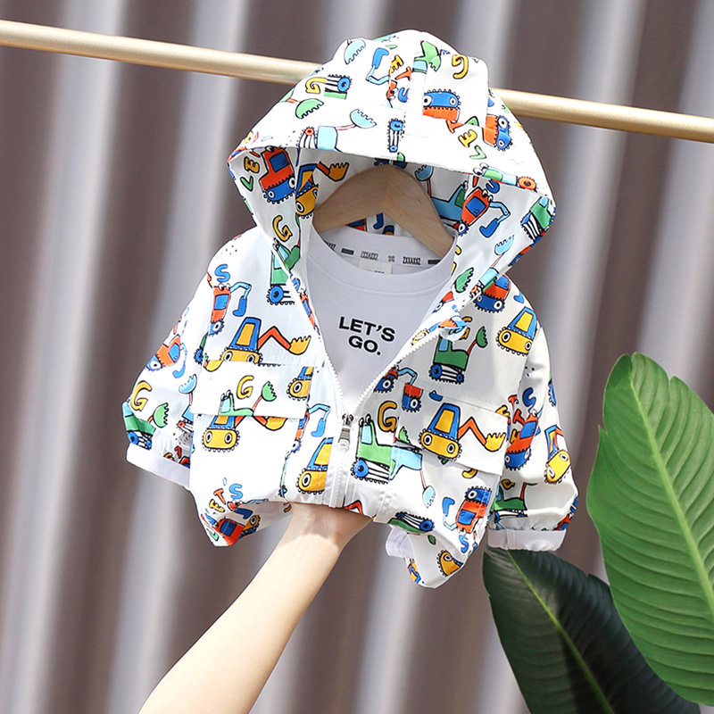 Boys coat spring and autumn 2022 new baby jacket children's suit pie children's sweater tide