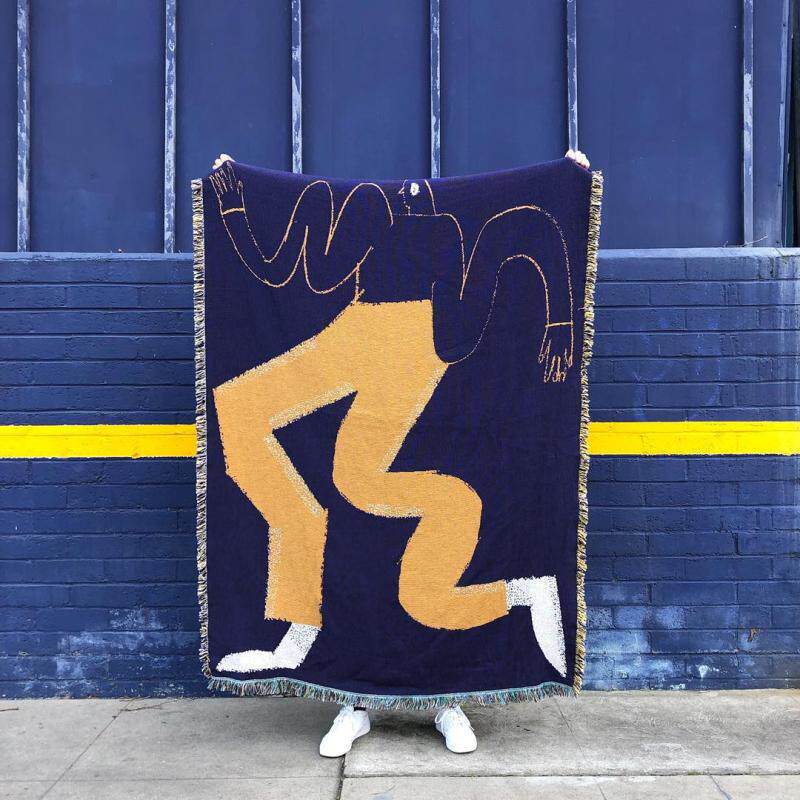 Dongbai Personality Trend Creativity Sofa Towels Decoration Blanket Cotton Casual Blanket Tapestry Tapestry Travel Blanket Living Room Multifunction Blanket