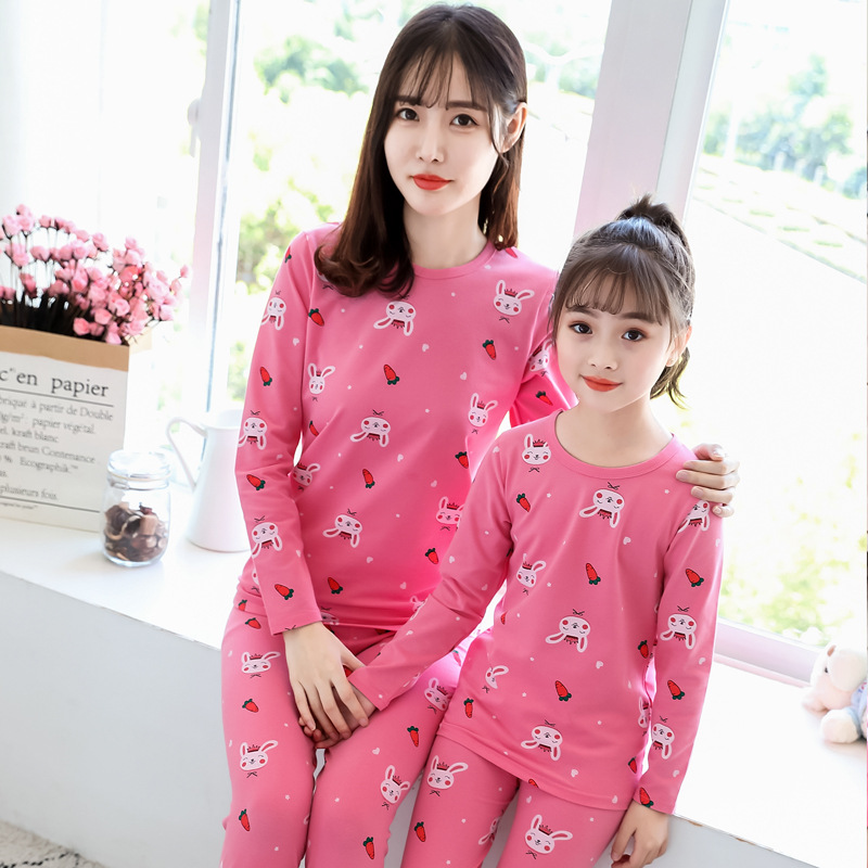 Cô gái đồ lót ấm set bông giữa con lớn 11 tuổi 12 bông áo len 13 dễ thương dầy quần trẻ em mùa thu.