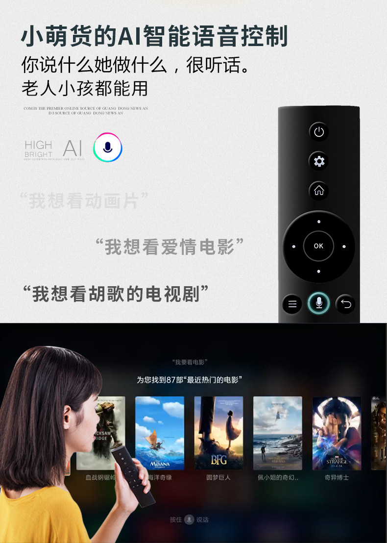 Xiaohong special voice remote control