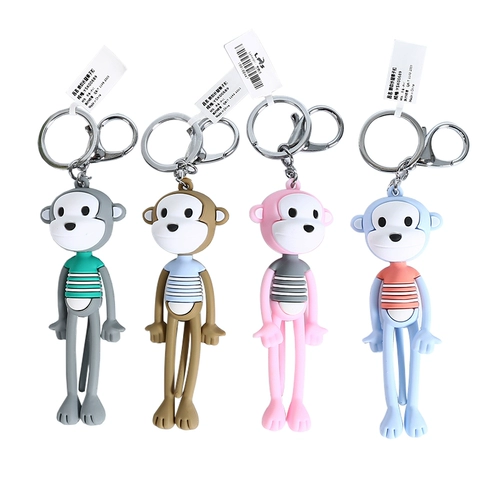 Мультяшный брелок для йоги, кукла, подвеска, ранец, ключница, обезьяна, подарок на день рождения