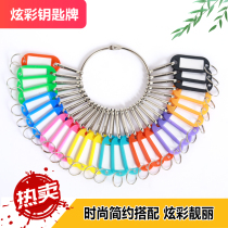 Creative key plate keychain thickened key plate can be marked key card key ring ring Management