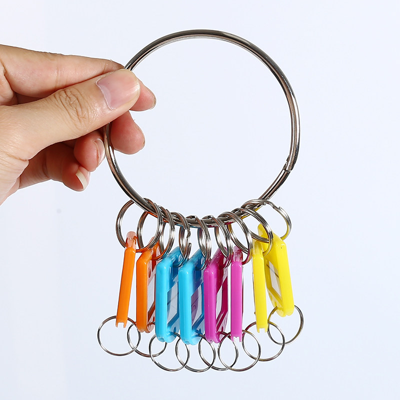 Large key ring ring warehouse office key management storage string can be marked with writing mark extraction classification with card