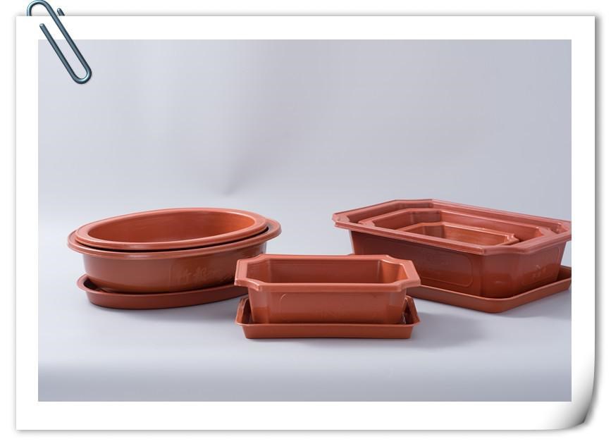 Bottom gardening circular base chassis thickening elliptical turf rectangular flower pot tray separation large green plant