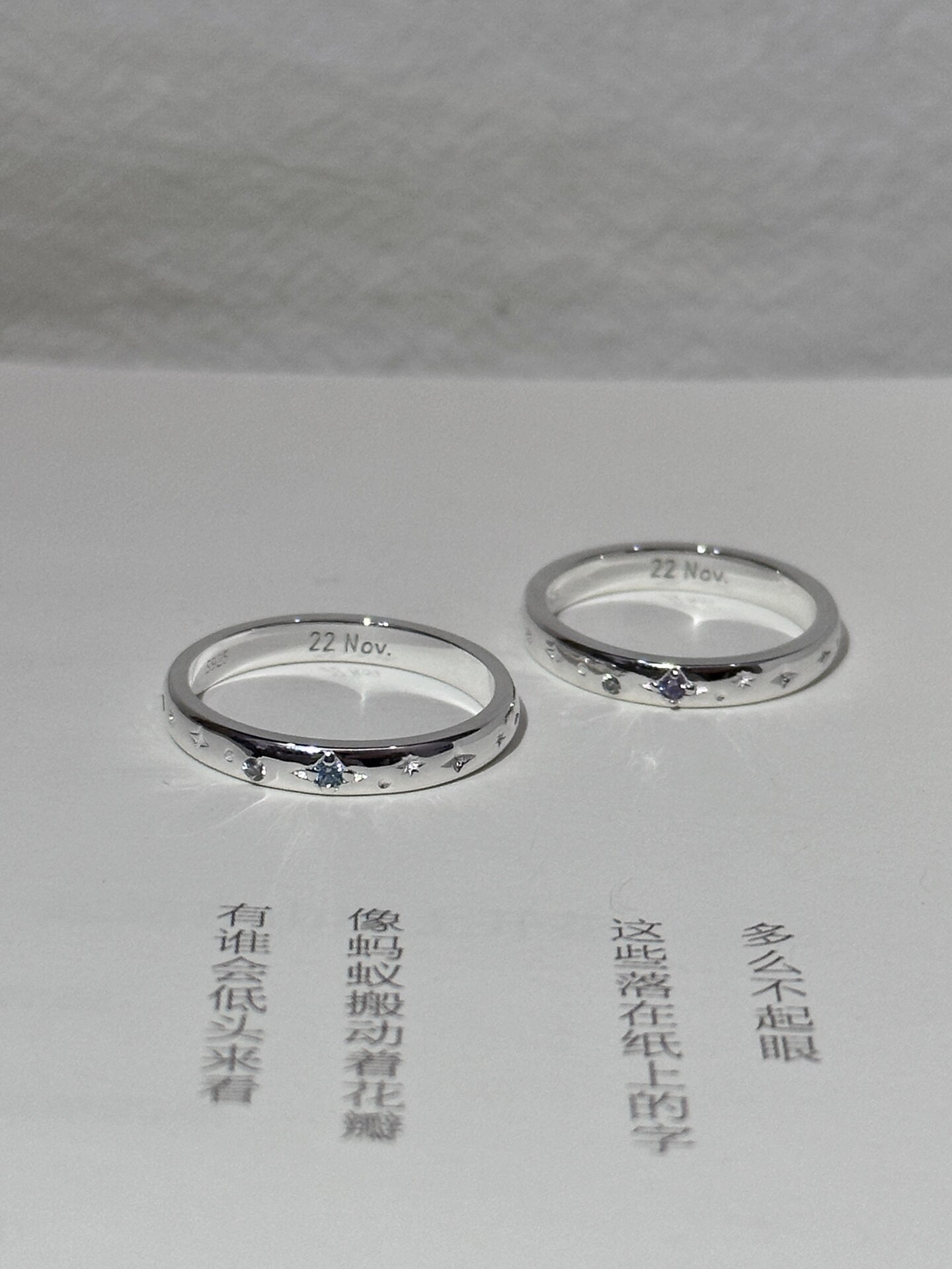 Bell custom/loach back four-pointed star ring s925 sterling silver closed ring anniversary gift for girlfriend