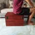 Vali đồ lặt vặt bằng gỗ hiển thị cửa sổ hộp gỗ với khóa lưu trữ hoàn thiện thư pháp và tài liệu lưu trữ tranh gỗ retro - Cái hộp hộp gỗ đựng tiền Cái hộp