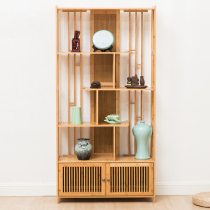 Bogu rack New Chinese solid wood bookshelf shelf Duobaogu antique rack Tea room tea rack Office tea cabinet