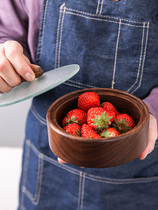 Whole wood dried fruit box with lid fruit plate household living room sealed moisture-proof creative wooden candy snack storage box light luxury