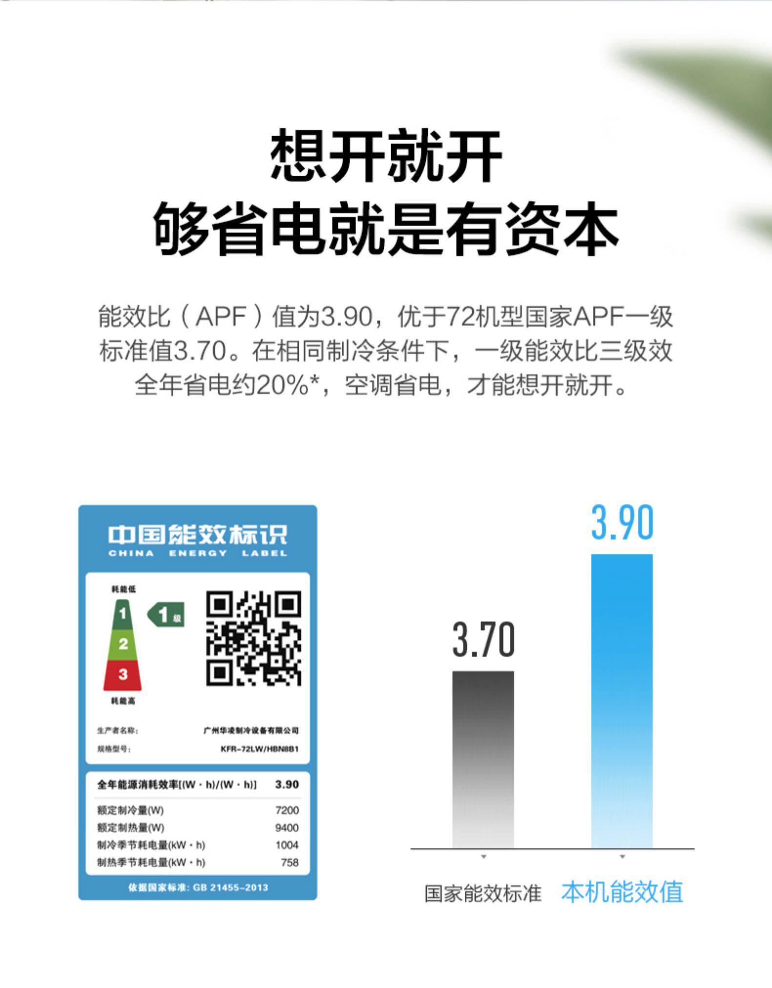华凌 大3匹 一级变频 立式柜机 图12