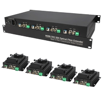 Songlu 10% 4 4 groove 3G-SDI optical transmitter and receiver receiver power supply rack with V-type outlet battery buckle plate with 1-way Tally 1 drag 4 high-definition audio-video extender single slim LC over sick code