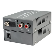 2路单向音频光端机莲花头广播级两口音频转光纤延长收发器14槽机架供电 单纤fc sc lc可定制3 5mm6 5凤凰端子