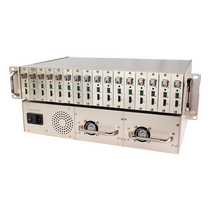 Fengqing 16-slot HDMI high-definition 4K optical end rack centralized plug-in card 2U dual power supply RS232 data non-compressed 10G to fiber optic 3840x2160