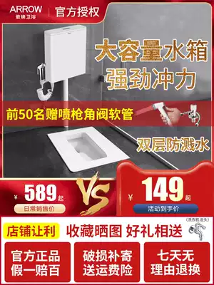 Wrigley squat toilet squat pit type water tank