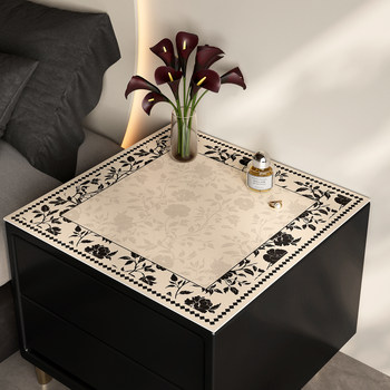 Medieval style bedside table mat, retro and high-end sense, dustproof, waterproof, anti-scalding bedroom desktop protection mat, dust cover cover mat Medieval style bedside table mat, retro and high-end sense, dustproof, waterproof, anti-scalding bedroom desktop protection mat, dust cover cover mat