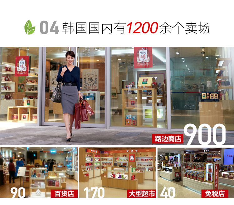 高丽参正官庄韩国6年根红参片礼盒装20g*6包
