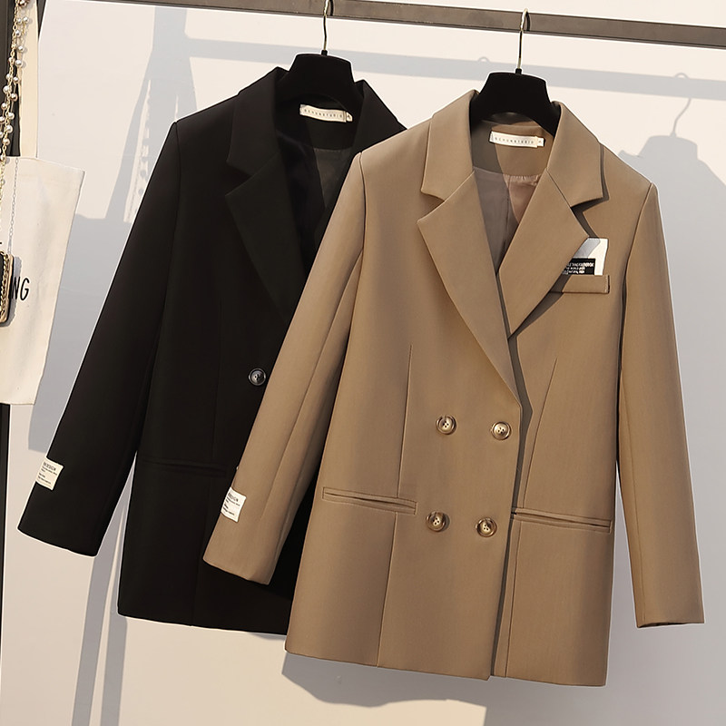 Net Red Suit Jacket Woman Spring Autumn 2022 New Korean Version Superior Sense Casual Loose Card Its Color Little West Suit Jacket