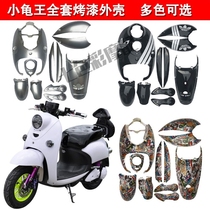 Small Tortoise King Complete Shell Electric Car Plastic Piece Small Sheep Appearance Piece Retrofitting Accessories Flowers Married Black Baking Lacquered pieces 