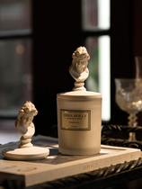 Buy 2 get 1 art statue cover smokeless transhene essential oil fragrance fragrance fragrance candle Cup with hand gift