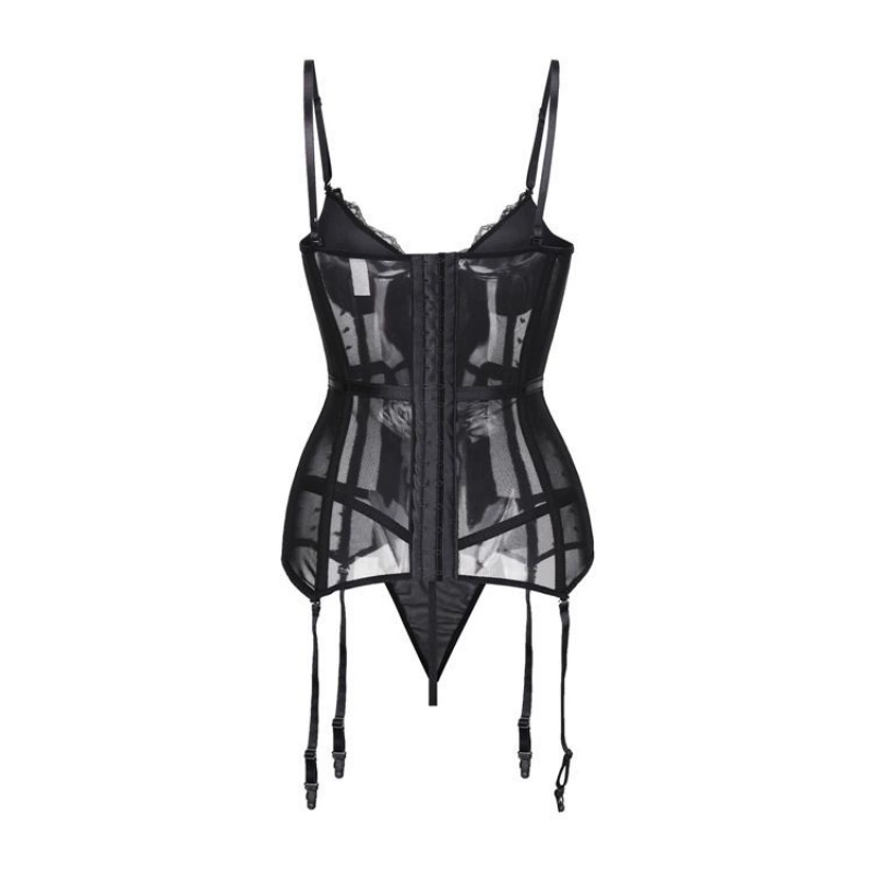 Đồ lót dây thun corset sexy lưới áo vest corset thép hỗ trợ áo corset tòa án corset garter thắt lưng 6 - Sau sinh