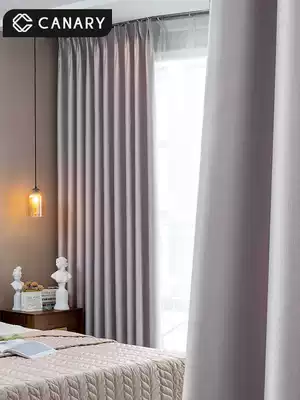 Romantic purple silk pattern simple Nordic modern blackout curtain bedroom living room girl light luxury wind 2021 New