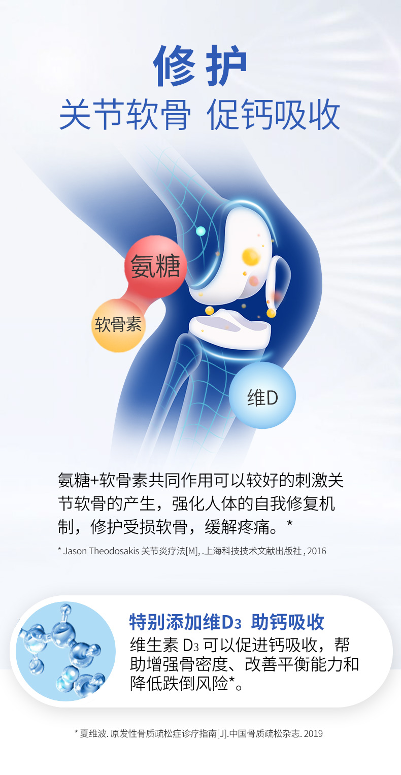 美产 维骨力 Move Free氨基葡萄糖软骨素 MSM加强版蓝瓶 80粒 图10